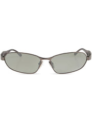 logo-engraved rectangle-frame sunglasses