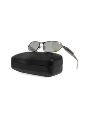 logo-engraved rectangle-frame sunglasses