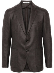 brooch-detail blazer