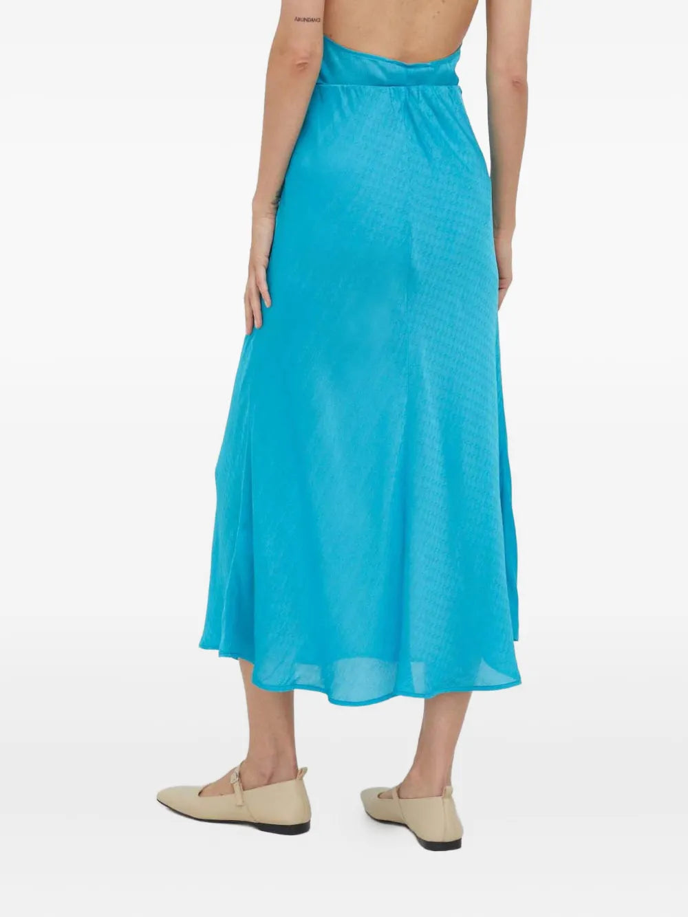textured midi skirt