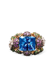 18kt yellow gold Blueberry gemstone ring