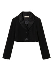 single-breasted cropped blazer