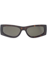 rectangle-framed tortoiseshell sunglasses
