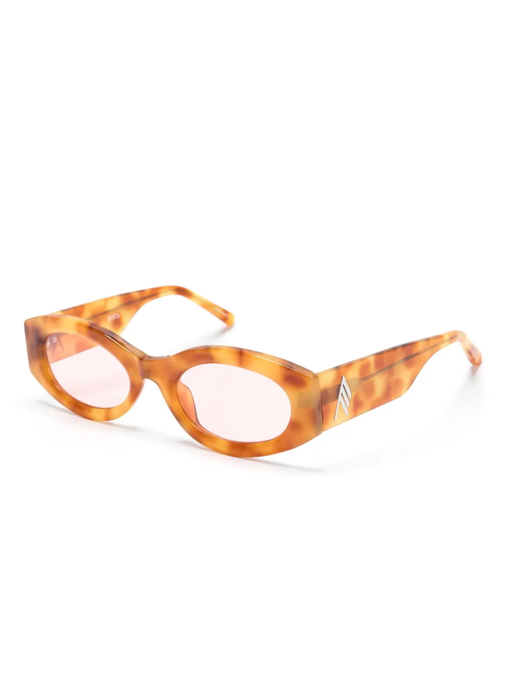 Berta tortoiseshell-effect oval-frame sunglasses