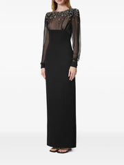 crystal-embellished maxi dress