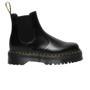 2976 Polished Smooth Platform Chelsea Boot Black