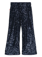 sequin-embellished wide-leg trousers