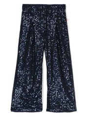 sequin-embellished wide-leg trousers