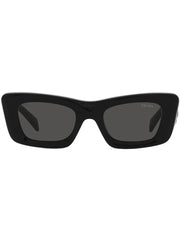 triangle-logo rectangle sunglasses