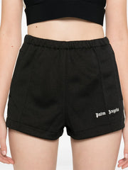 embroidered-logo shorts