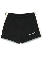 embroidered-logo shorts