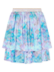 all-over logo-print skirt