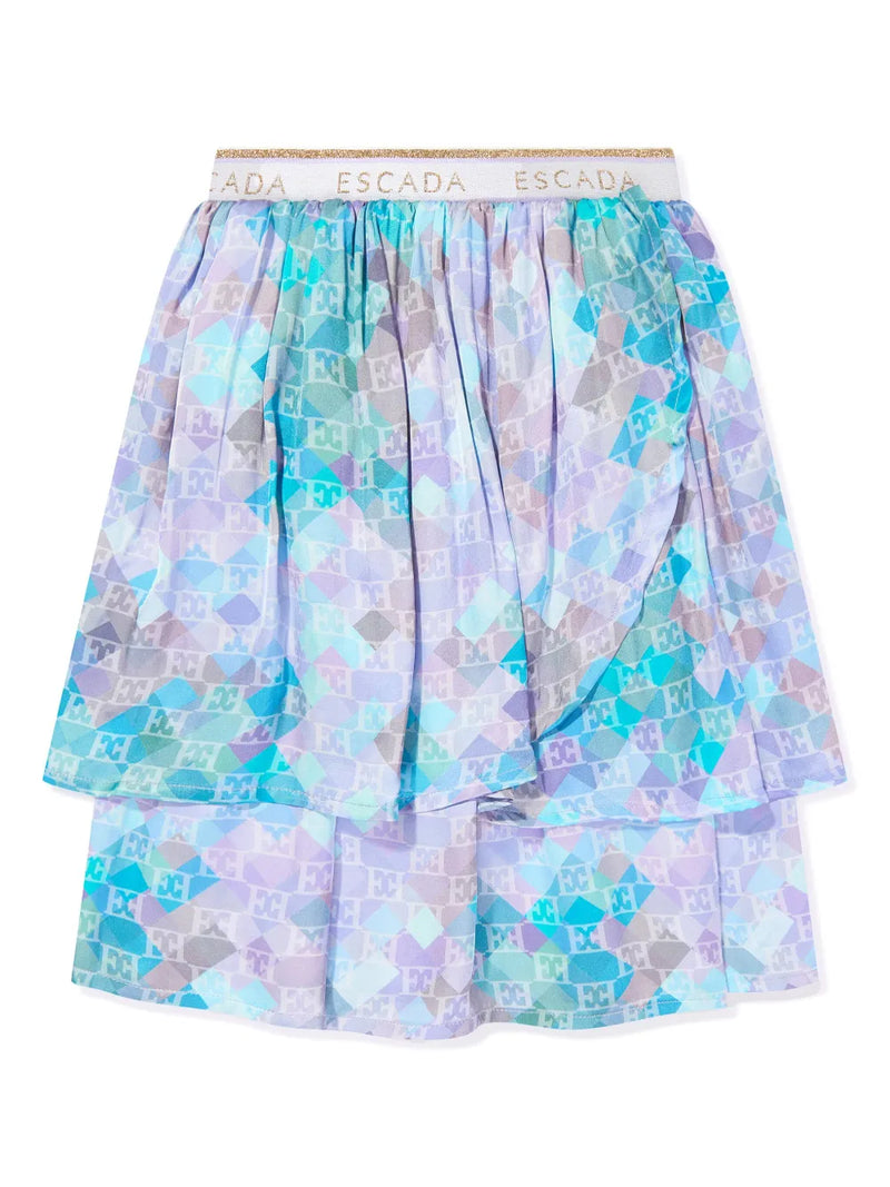 all-over logo-print skirt