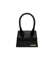 Jacquemus The medium Chiquito Leather handbag Black