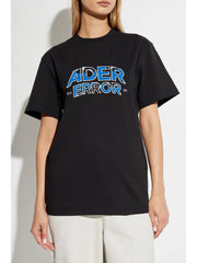 logo-embroidered drop shoulder T-Shirt