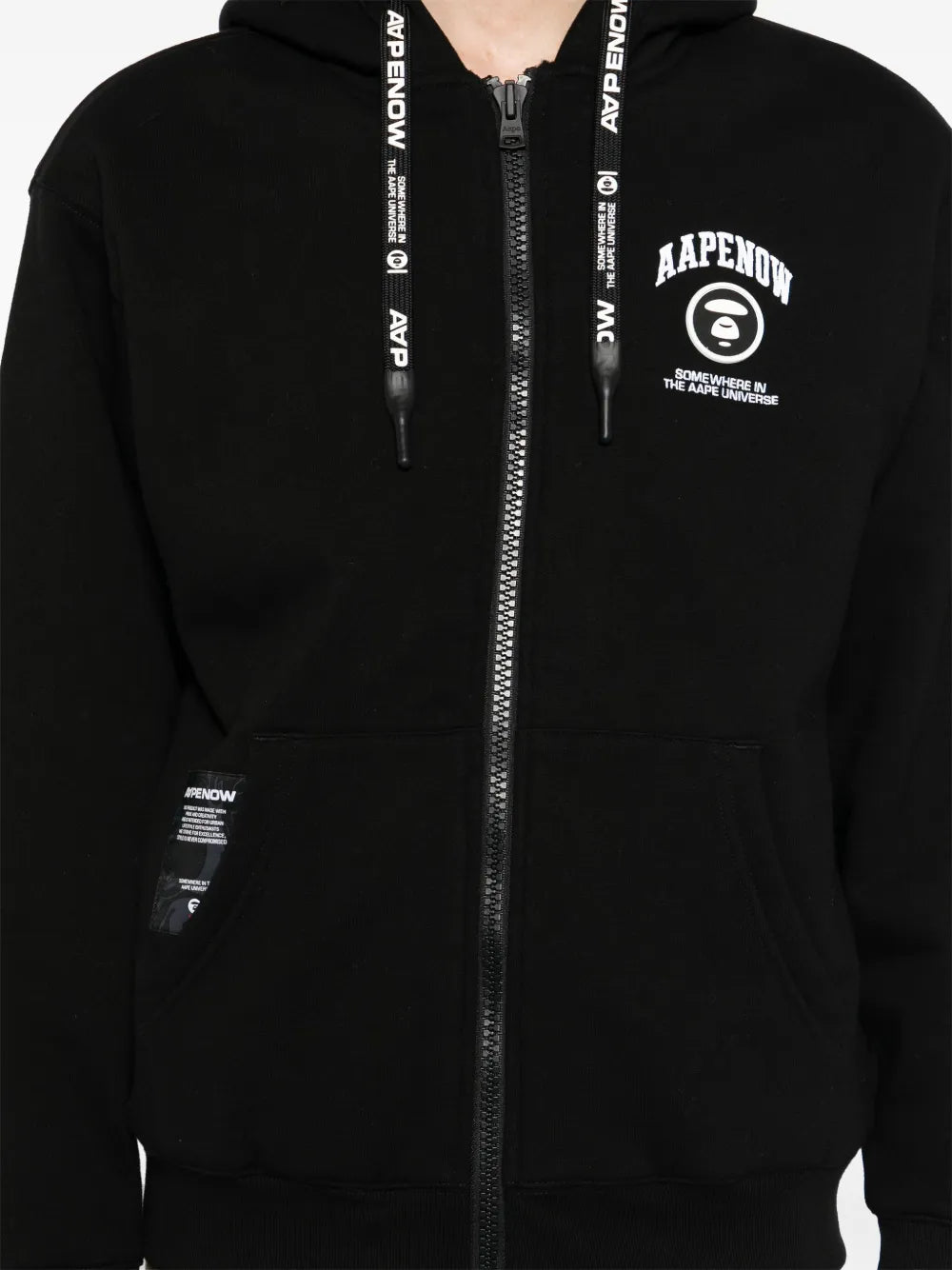 logo-patch hooded jacket