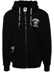logo-patch hooded jacket