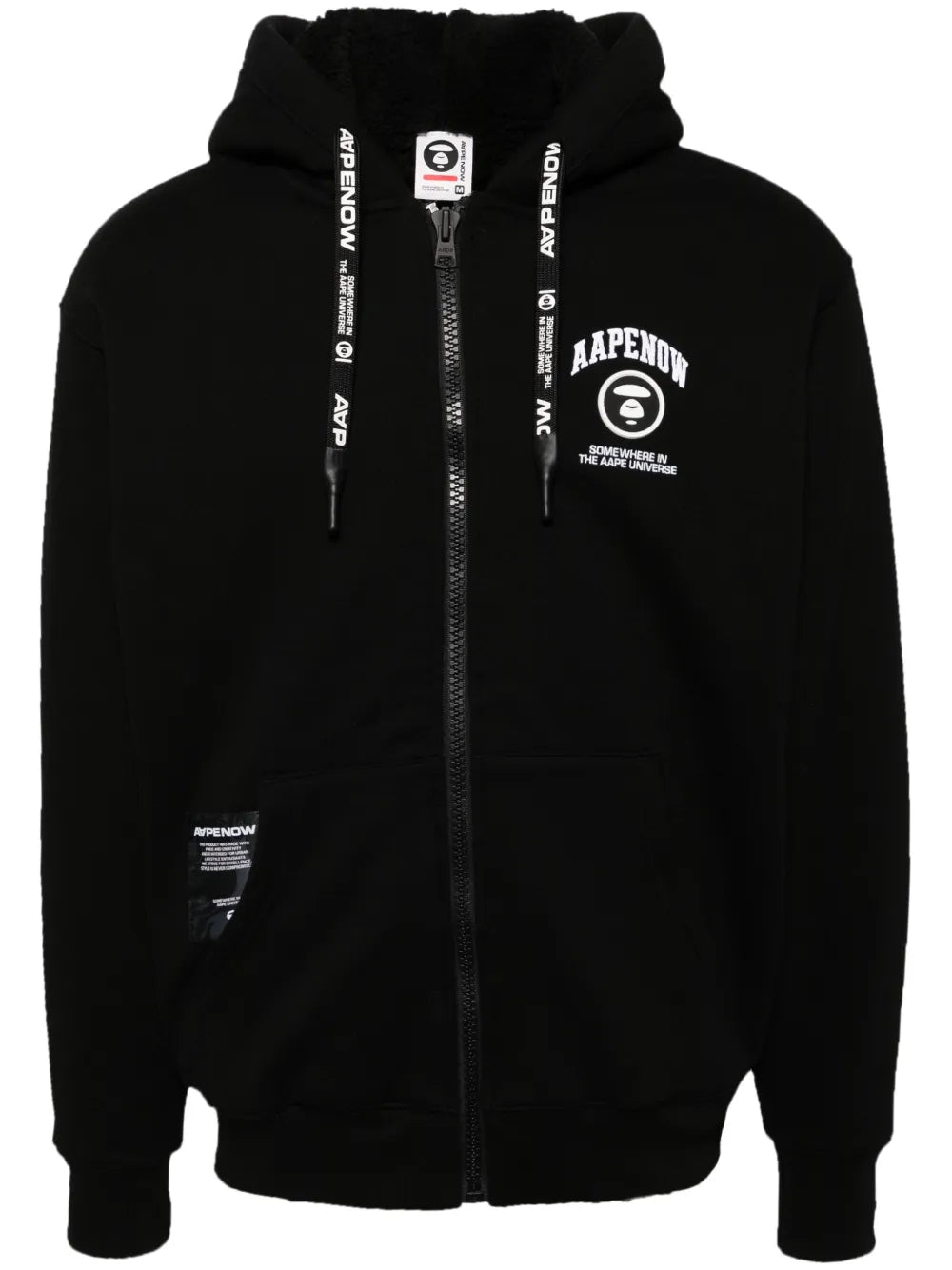 logo-patch hooded jacket