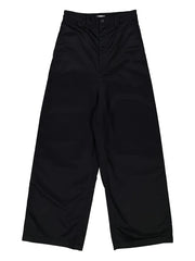 low-crotch wide-leg trousers