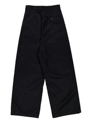 low-crotch wide-leg trousers
