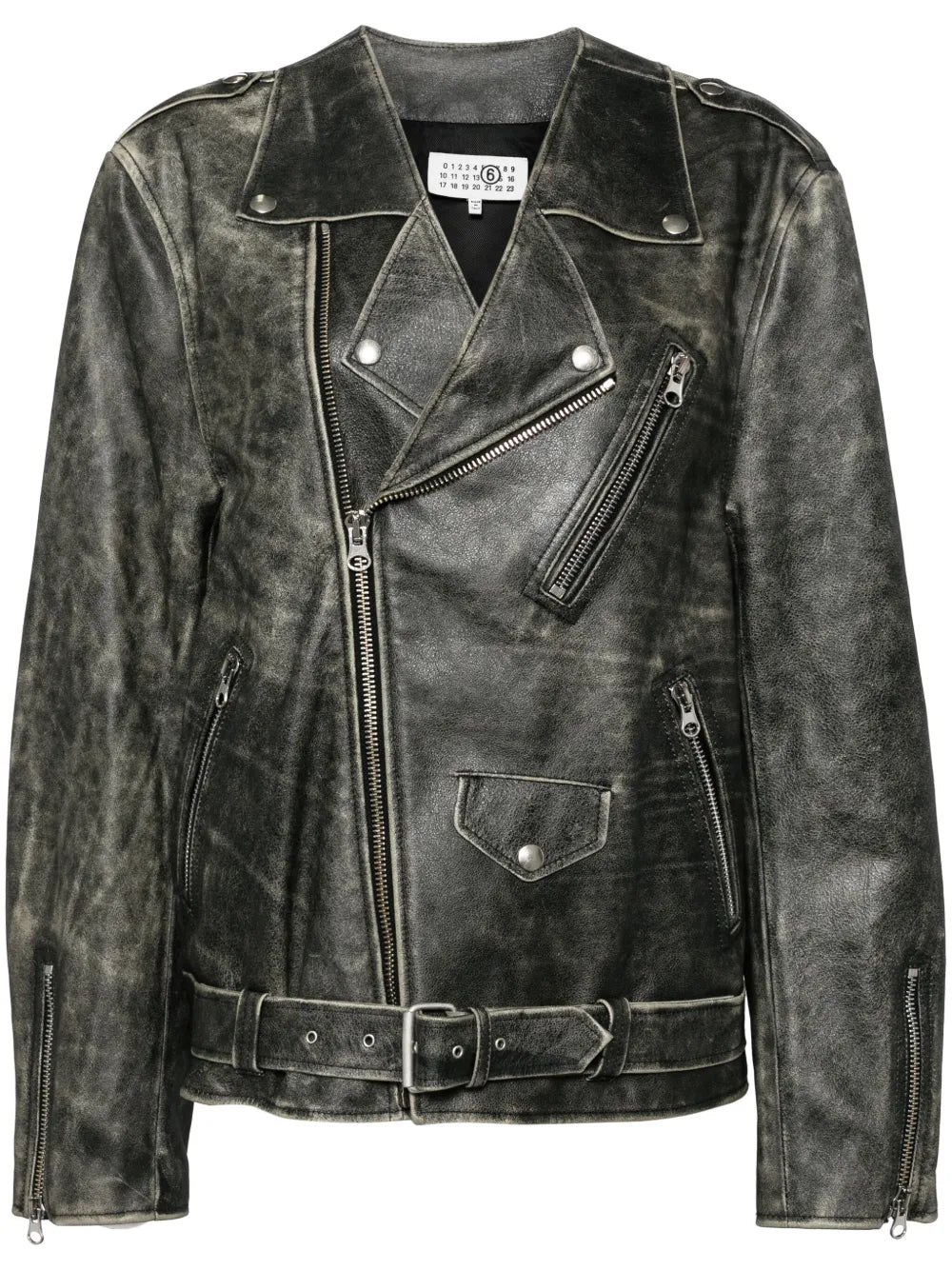 leather Brown biker jacket