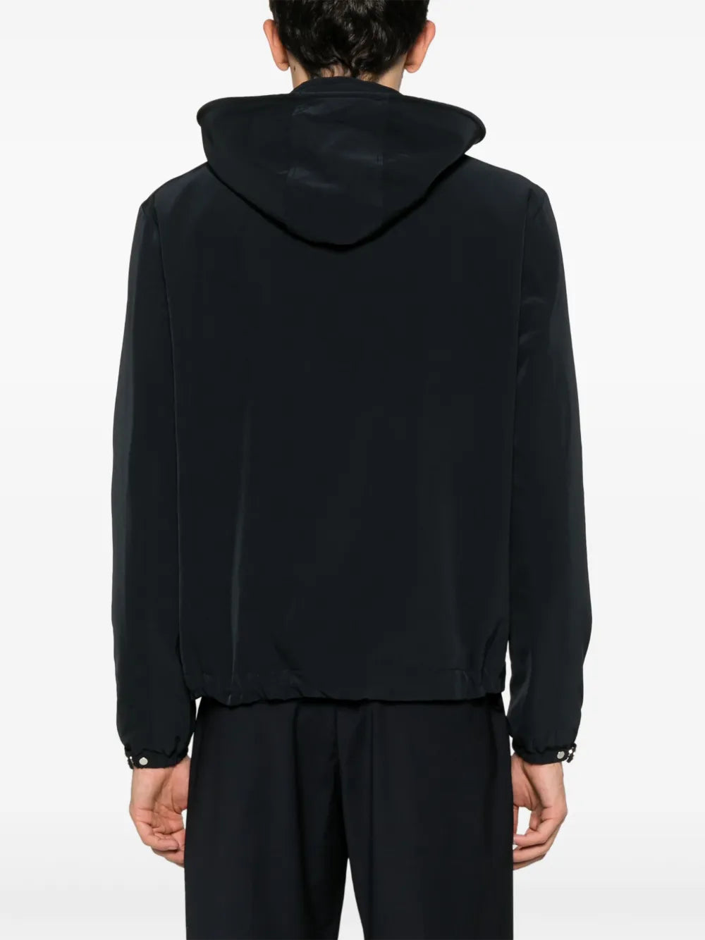 zip-up hooded jacket
