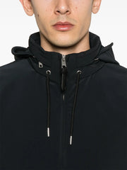 zip-up hooded jacket