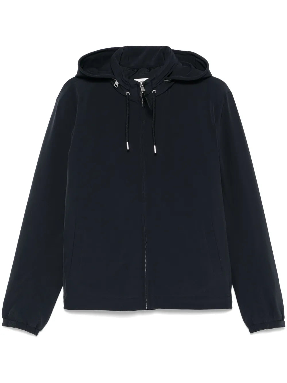 zip-up hooded jacket