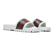 Gucci Web Slide Sandal White