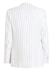 pinstriped blazer
