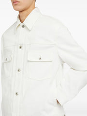 button-fastening denim jacket
