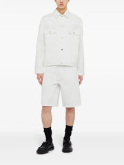 button-fastening denim jacket