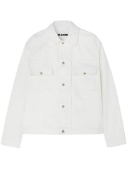 button-fastening denim jacket