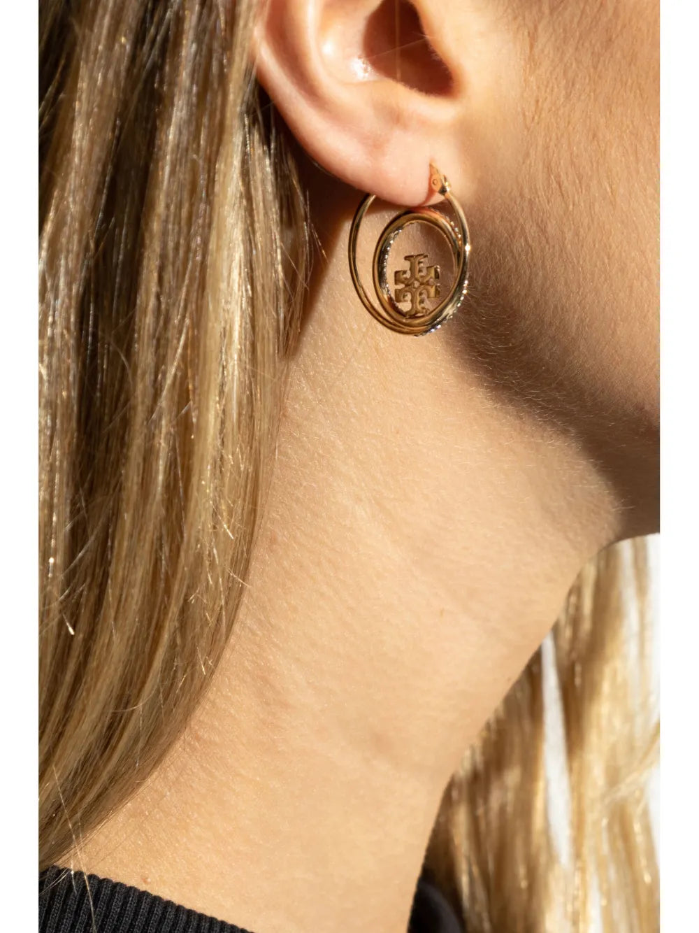 logo-plaque earrings