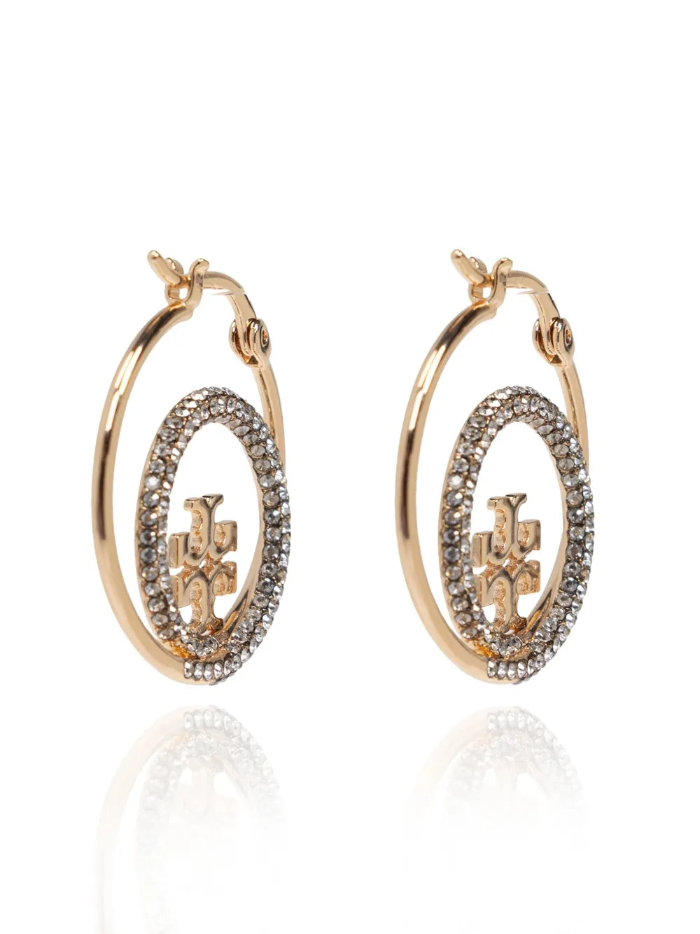 logo-plaque earrings