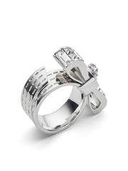 Gianni Ribbon crystal ring