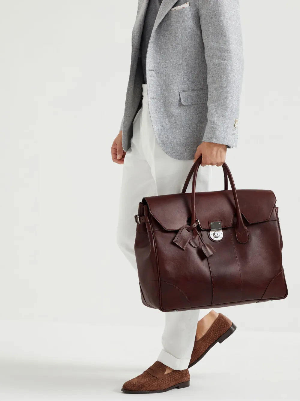 leather luggage bag