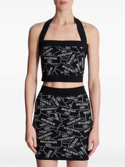 label-motif halterneck top
