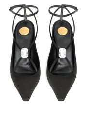 Harlow crystal-embellished slingback pumps