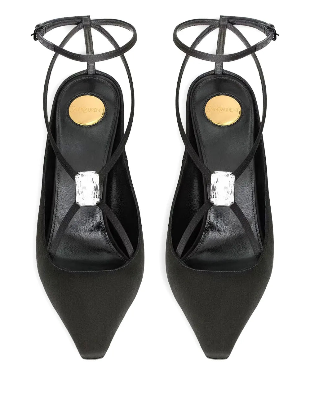 Harlow crystal-embellished slingback pumps