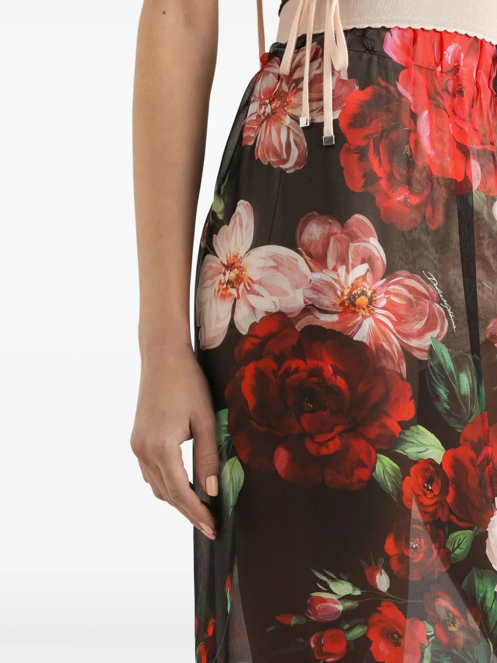Floral Print Midi Skirt