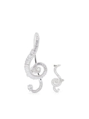 crystal-embellished clip earrings