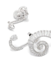crystal-embellished clip earrings