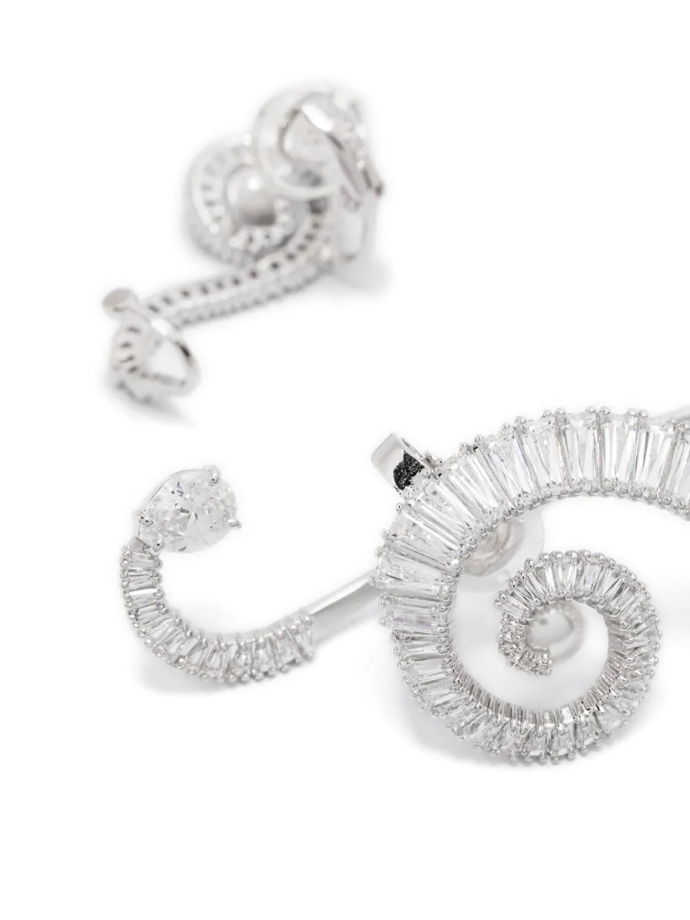 crystal-embellished clip earrings