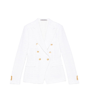 Cotton Single-Breasted Jacket - White