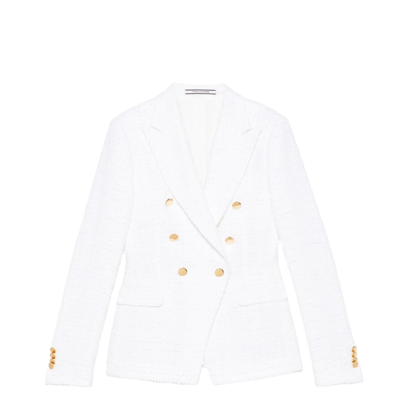 Cotton Single-Breasted Jacket - White