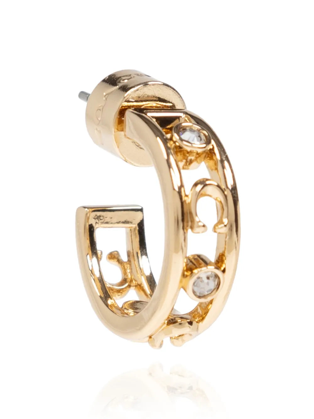 crystal-embellished hoop earrings