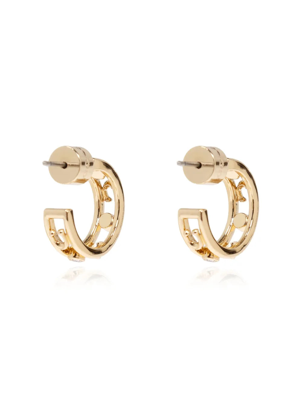 crystal-embellished hoop earrings
