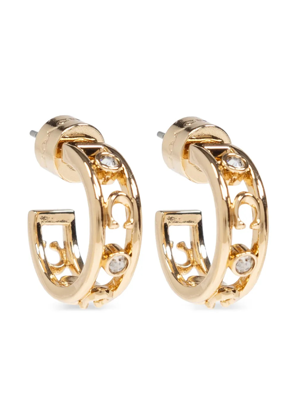 crystal-embellished hoop earrings