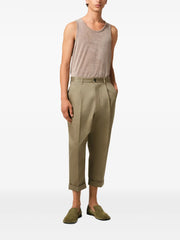 tapered-leg trousers